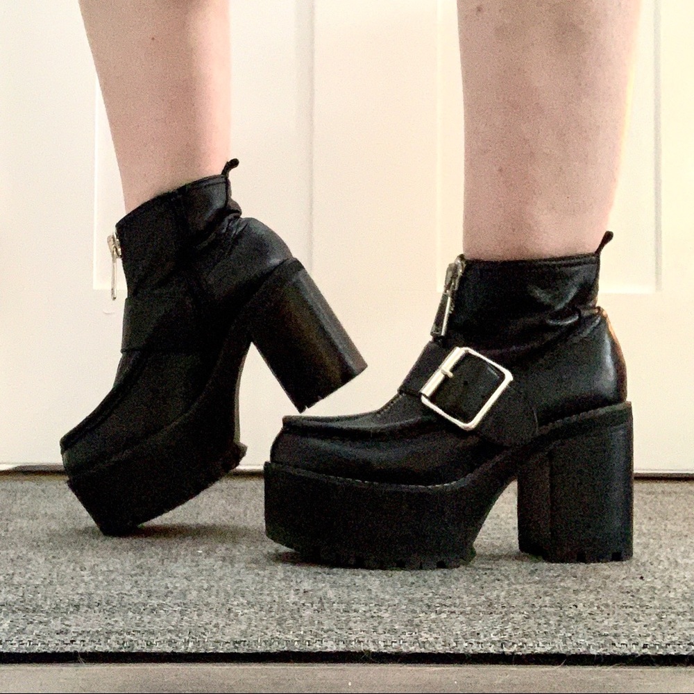 Jeffrey Campbell Black Platform Boots